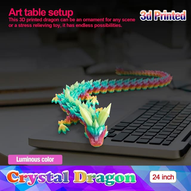Detalle de HyBaiS 24 inch glow-in-dark 3D dragon