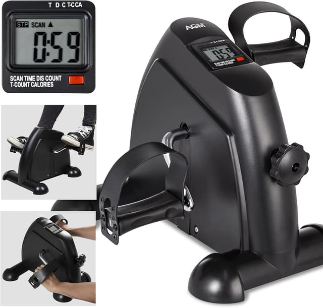 Detalle 2 de AGM Mini Exercise Bike Pedal (Under-Desk) with LCD Display for Legs and Arms