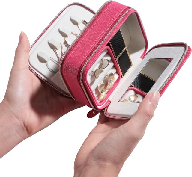 Imagen de BS-MALL Travel Jewelry Box: Sleek Organizer for Rings & Necklaces 🧿 en OfertitasTOP