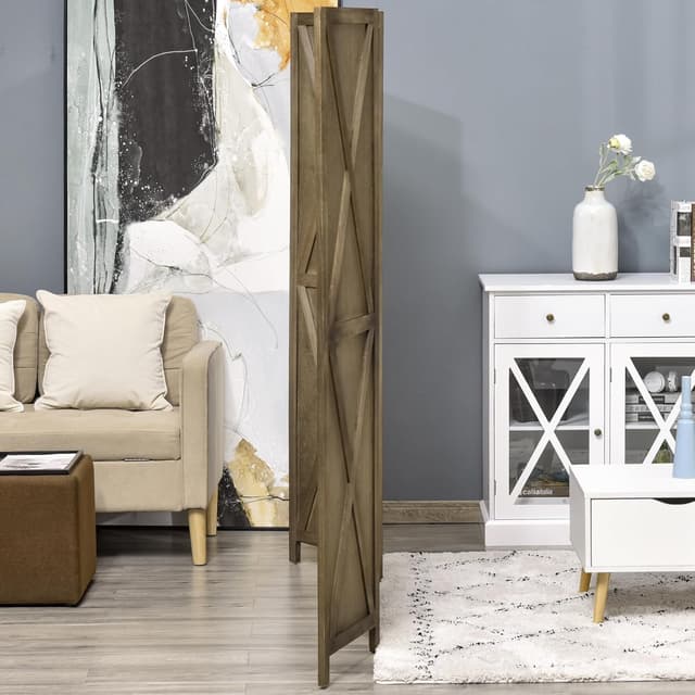 Thumbnail 7 de HOMCOM Biombo Plegable de 4 Paneles 182x170 cm 🏡