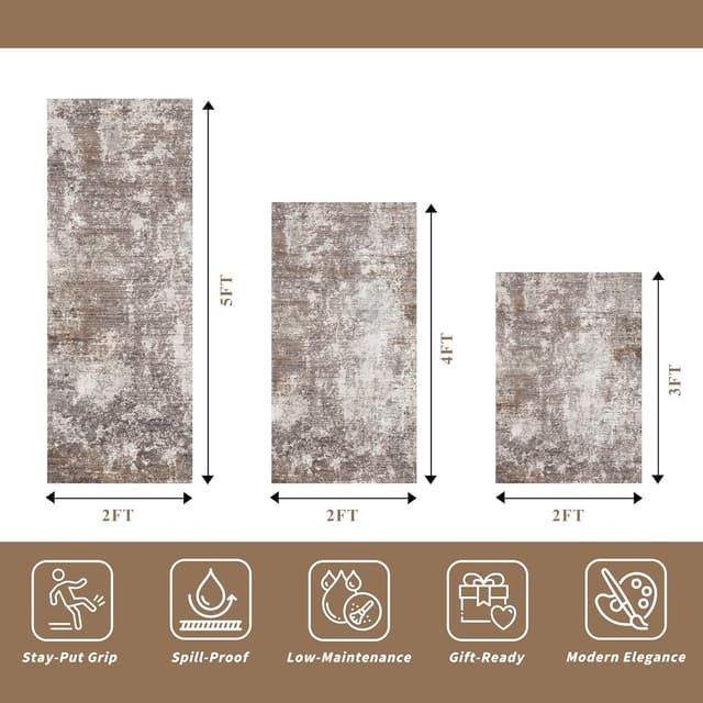 Thumbnail 1 de 3-Piece Kitchen Rug Set 2x3 2x4 2x5