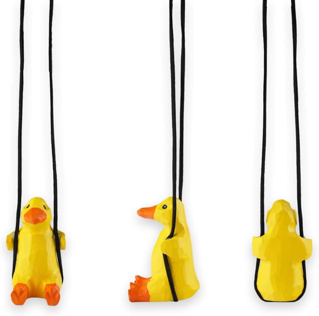 Detalle de Handmade Wooden Duck Car Ornament 2.5 Inch