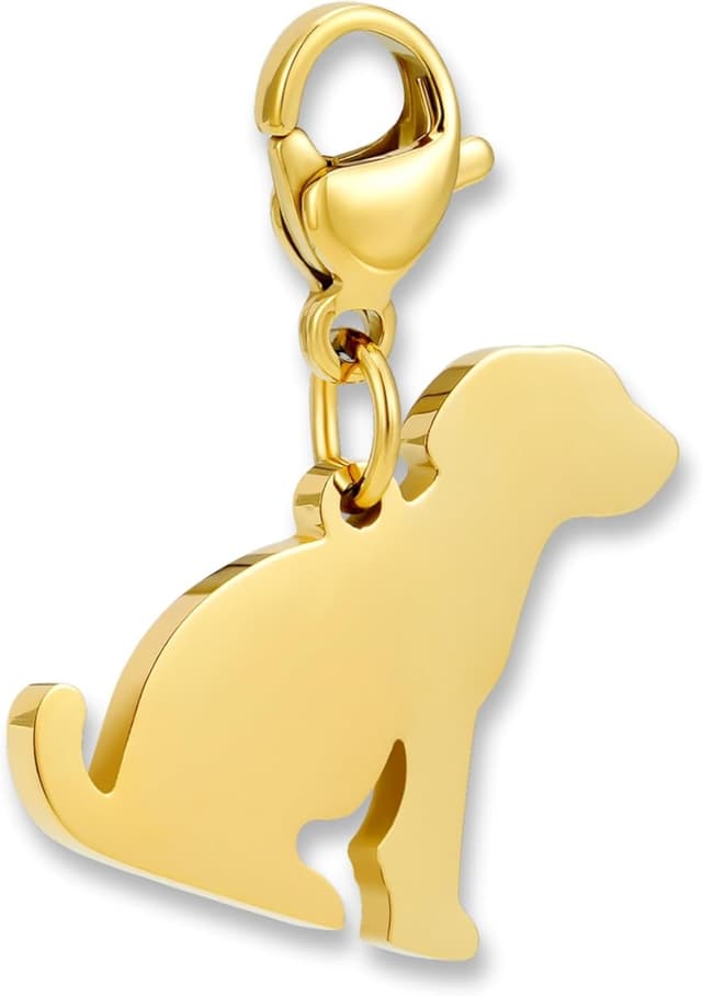 Detalle de GD GOOD.designs Ciondolo charm in acciaio 316L con chiusura a moschettone