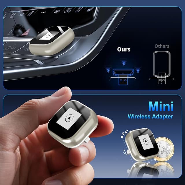 Detalle 2 de Adattatore 2 in 1 Wireless CarPlay Android Auto 2025
