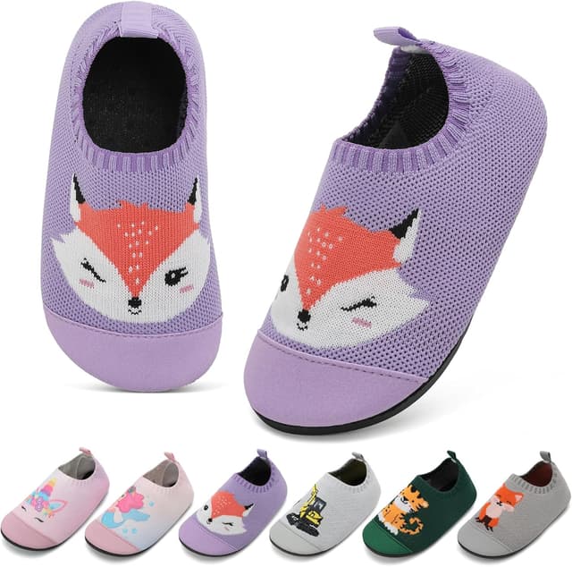 Detalle de VOLHAL Kinder-Hausschuhe mit atmungsaktivem, rutschfestem Design für Kindergarten & Indoor