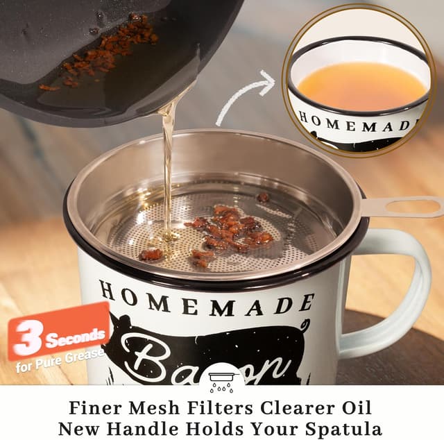 Detalle 2 de Ayerphalo Bacon Grease Container 24oz 🥓