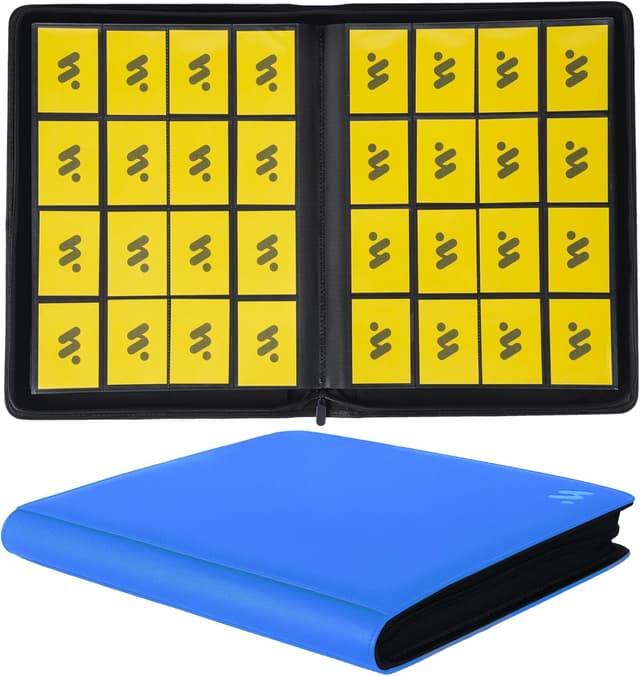 Detalle de MORABTO Premium 1000+ Pockets Card Binder (Ringless, 16-Pocket, Light Blue)