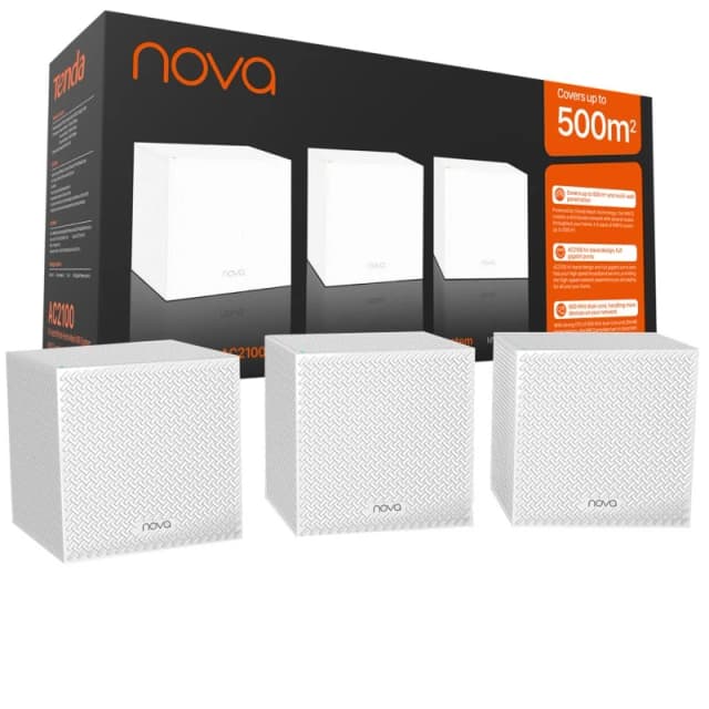 Imagen de Tenda MW12 Pack de 3 Mesh WiFi AC2100 Tribanda 📶 en OfertitasTOP