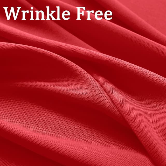 Detalle de 3x3 m roter Vorhang für Kulissen – Polyester Hintergrund für Hochzeit, Party & Fotos (2 Platten, 1,5×3 m)