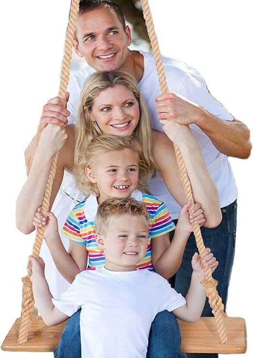 Detalle de Columpio de Madera 55x19,5 cm - Diversión para Todos 🌳