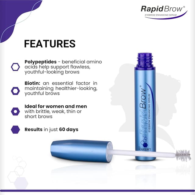 Detalle de rapidBrow Eyebrow Enhancing Serum (3 mL) with HEXATEIN 2 Complex