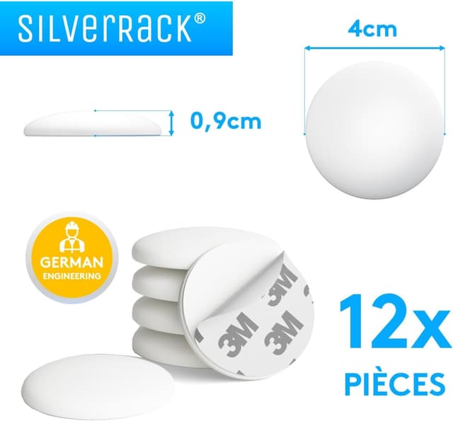 Thumbnail 6 de SilverRack® Butée de Porte Auto-adhésive 12 pcs 🚪