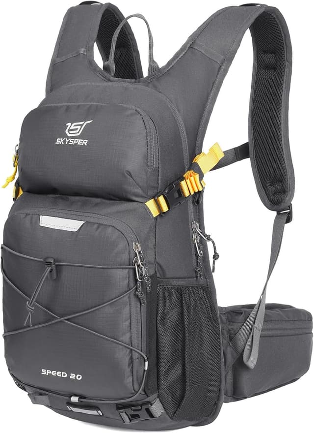 Detalle de SKYSPER ISPEED 20 Wanderrucksack / Fahrradrucksack mit Trinksystem-Vorbereitung – 20 l
