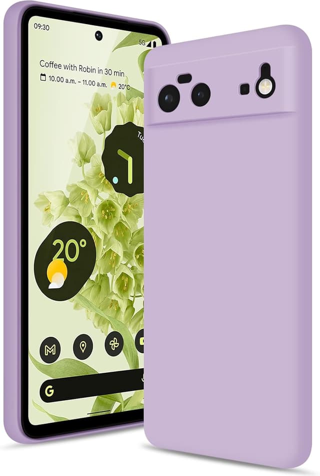 Detalle de Pixel 6 silicone case, purple protection