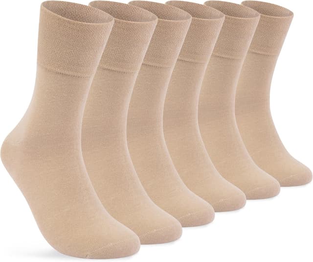 Detalle 2 de sockenkauf24 Diabetikersocken ohne Gummi & ohne Naht – 97% Baumwolle (6 Paar) für Damen und Herren