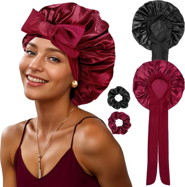 Detalle de PAEFIU Seidenhauben Set mit 34 cm