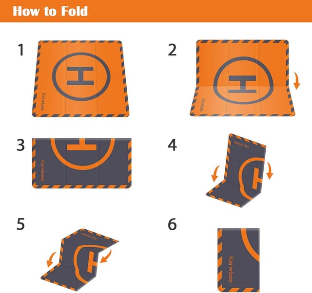 Detalle 2 de Tapis d’atterrissage pliable KENOBEE 50 x 50 cm pour drones DJI Mini