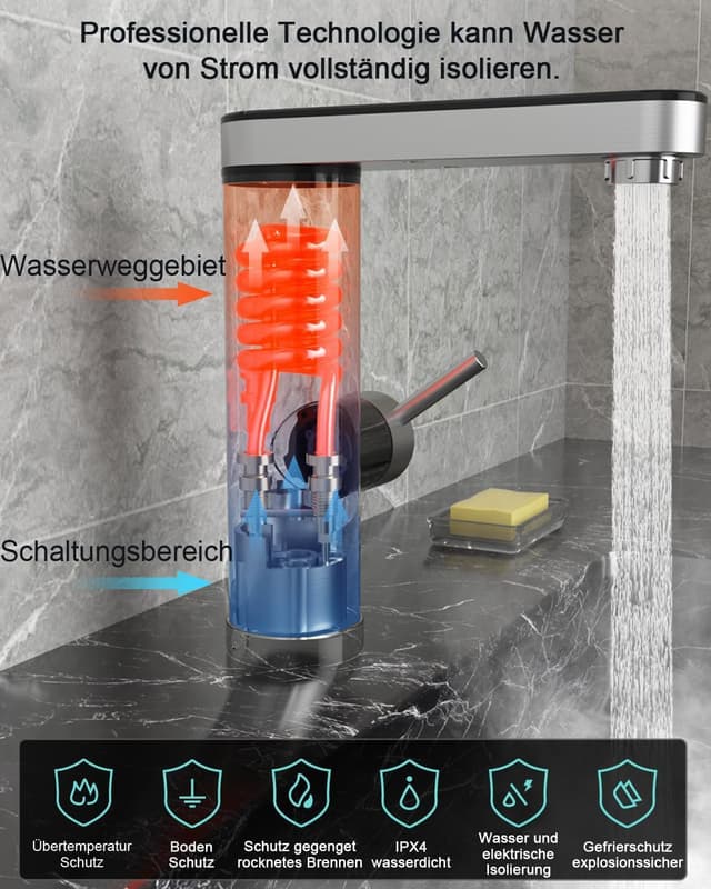 Thumbnail 1 de Edelstahl Warmwasserbereiter Hahn 120°