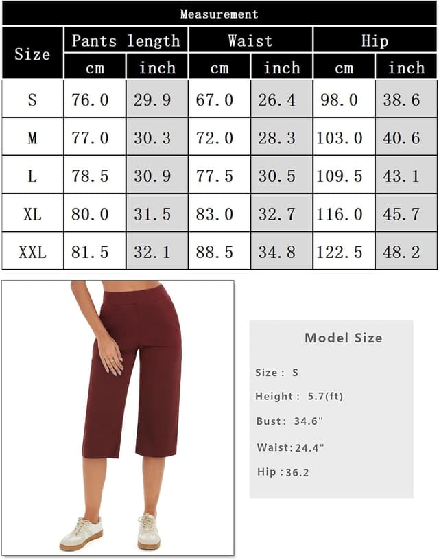 Detalle 2 de Crewhpo – Pantalon de jogging 3/4 femme en coton/polyester à taille haute