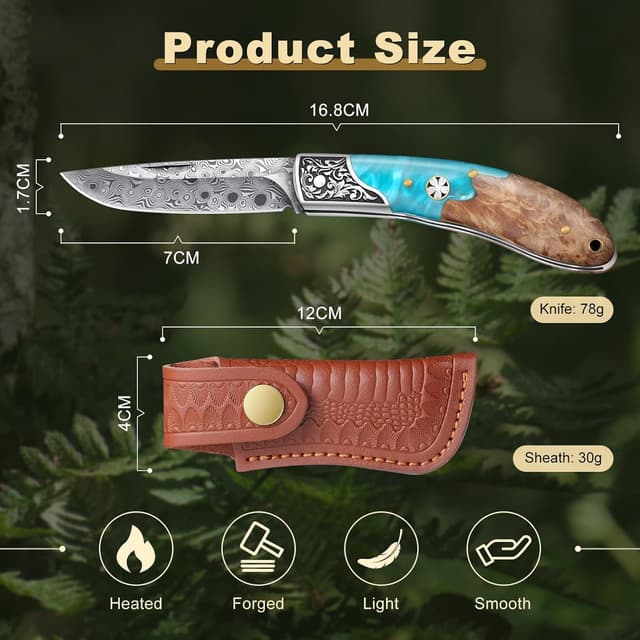 Detalle 2 de Freelander Klappmesser 7 cm Klinge aus 5CR15