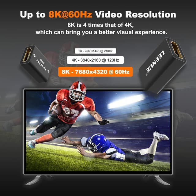 Detalle 2 de LEENUE HDMI Coupler 8K Adapter