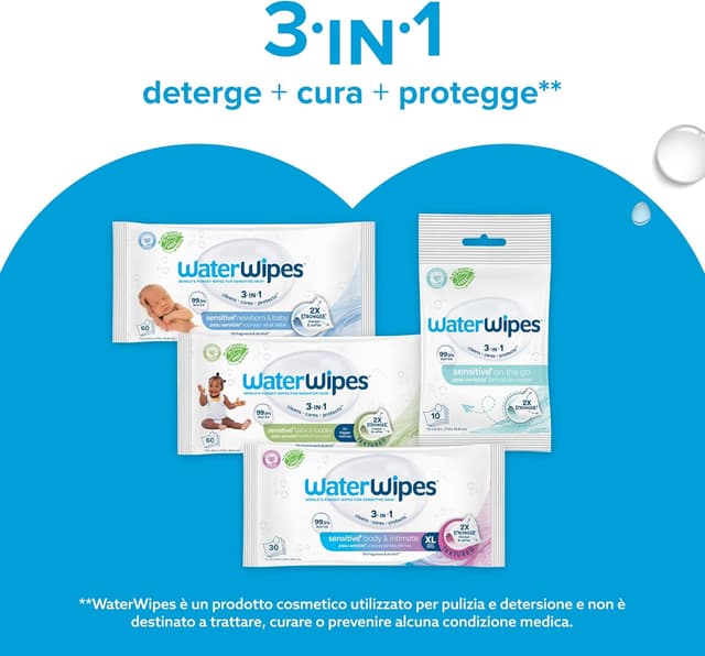 Thumbnail 6 de WaterWipes Sensitive+ 1080 pezzi salviettine 🧻