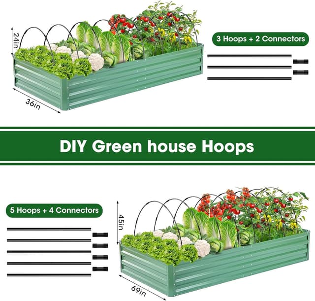 Detalle 2 de MQHUAYU Greenhouse Hoops for Raised Beds