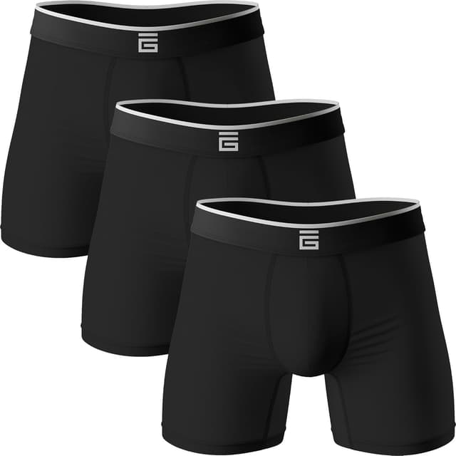 Detalle de Giovici Mens Bamboo Boxers Longer Leg