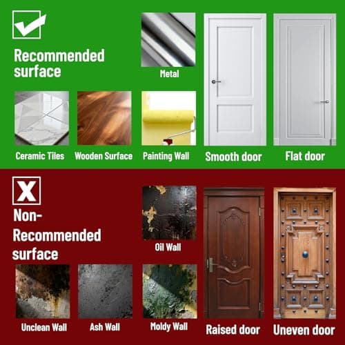 Thumbnail 6 de PRESSINART juego de 3 pegatinas autoadhesivas para puerta de madera vintage (mural retro)