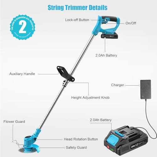 Thumbnail 7 de KUZUPRO desbrozadora a batería 21V 400 W