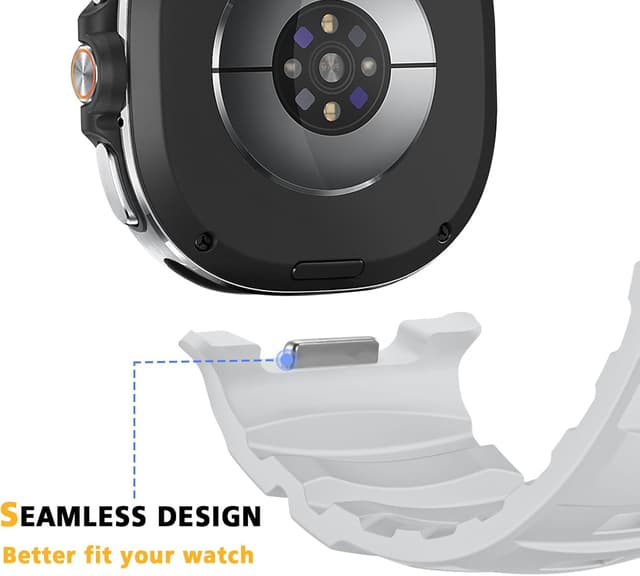 Detalle de HITZEE Sport Straps silicone band for Samsung Galaxy Watch8 & Watch8 Classic (40/44mm & 46mm) – White