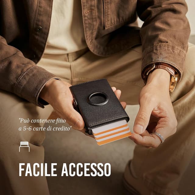 Thumbnail 5 de YESIIW Airtag Slim Wallet porta 12 carte