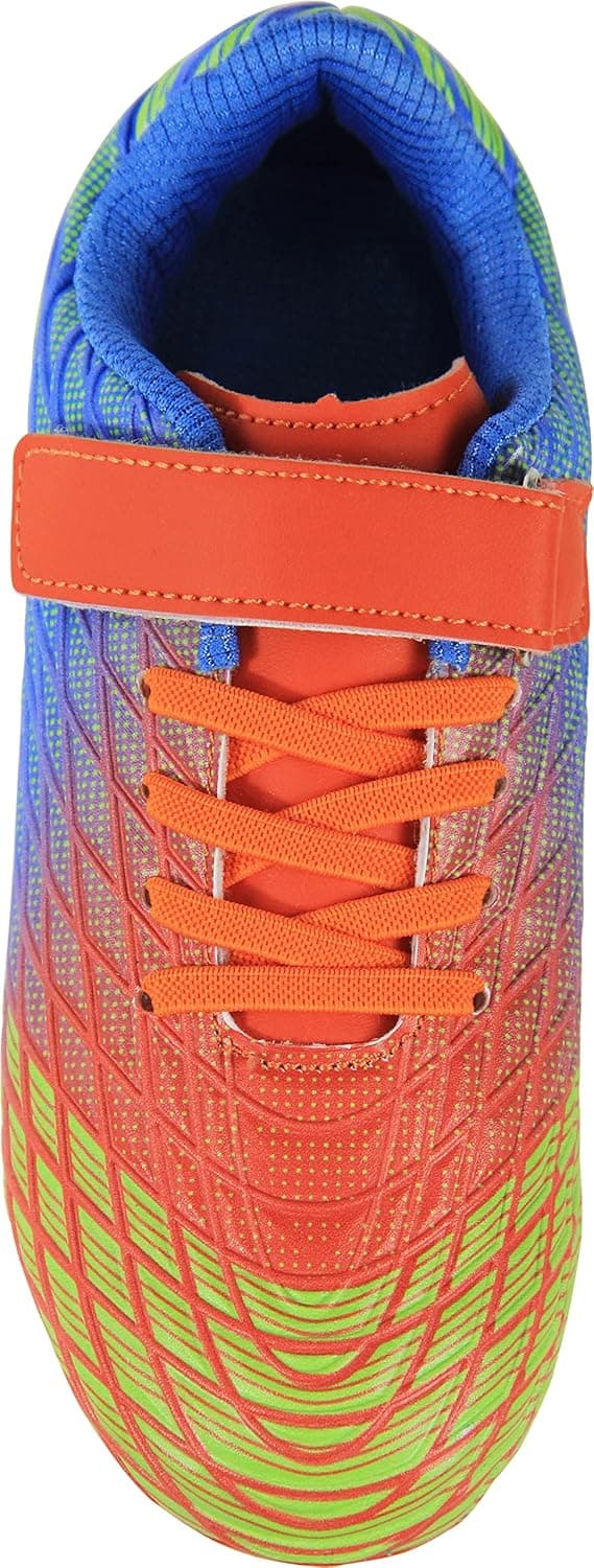 Detalle de Sooneeya Kids Soccer Cleats for Outdoor Firm Ground (TPU Sole) with Hook-and-Loop Closure