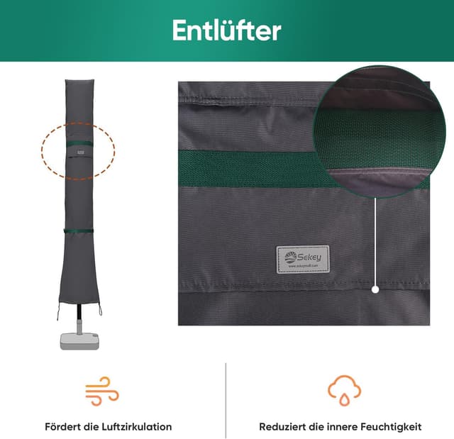 Thumbnail 4 de Sekey Funda para Sombrilla Ø300-400 cm ☔️ Impermeable y Protegida