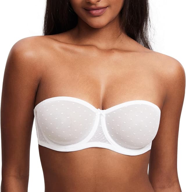 Thumbnail 6 de DOBREVA Femme Transparent Soutien-gorge sans bretelles bandeau grande taille avec armature à maille