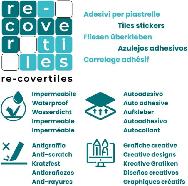 Thumbnail 4 de RE-COVERTILES Adesivi Piastrelle Cucina Bagno