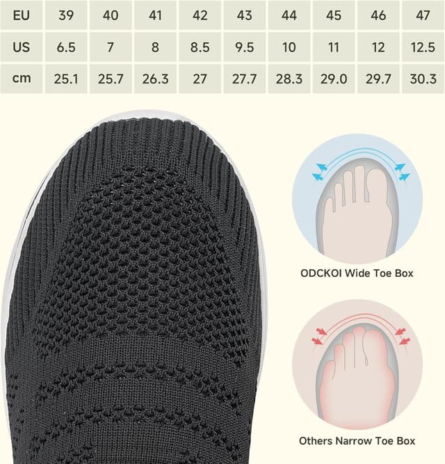 Detalle 2 de ODCKOI Baskets hommes sans lacets en mesh respirant et bout large