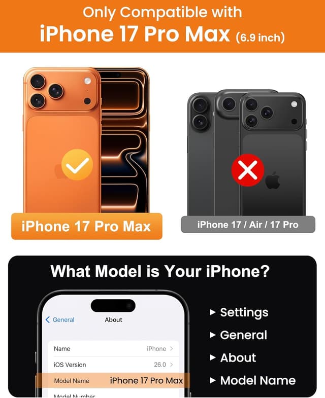 Detalle 2 de BXYJY iPhone 17 Pro Max Magnetic Case (Clear) with Built-In Stand & MagSafe Charging Compatibility