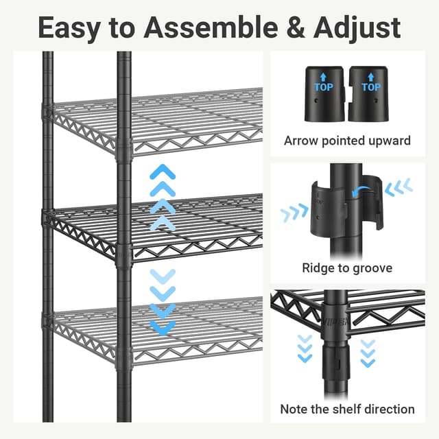 Thumbnail 6 de VIPEK L4 L-Shaped Garment Rack for Corner Storage with 3 Hanging Rods, 2 Side Hooks (Freestanding)