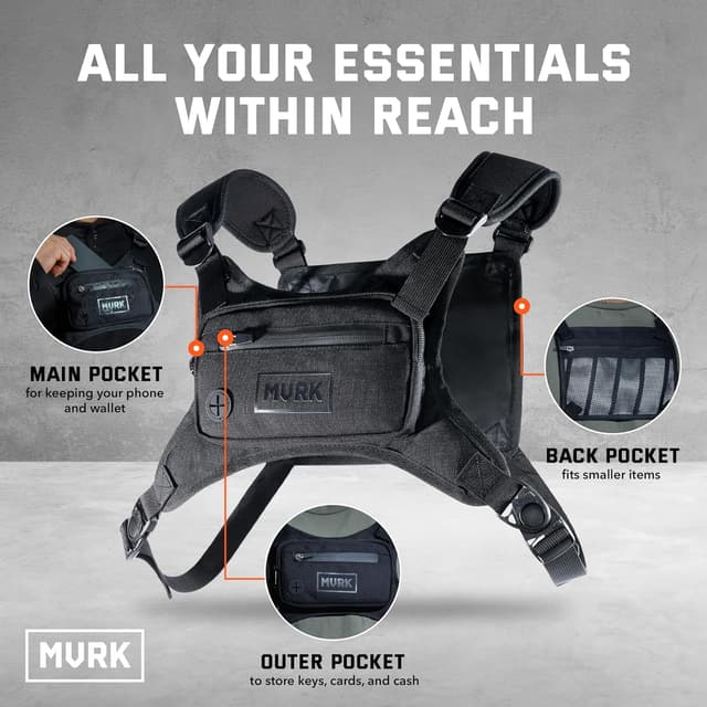 Thumbnail 1 de MVRK Water Resistant Chest Pack running vest