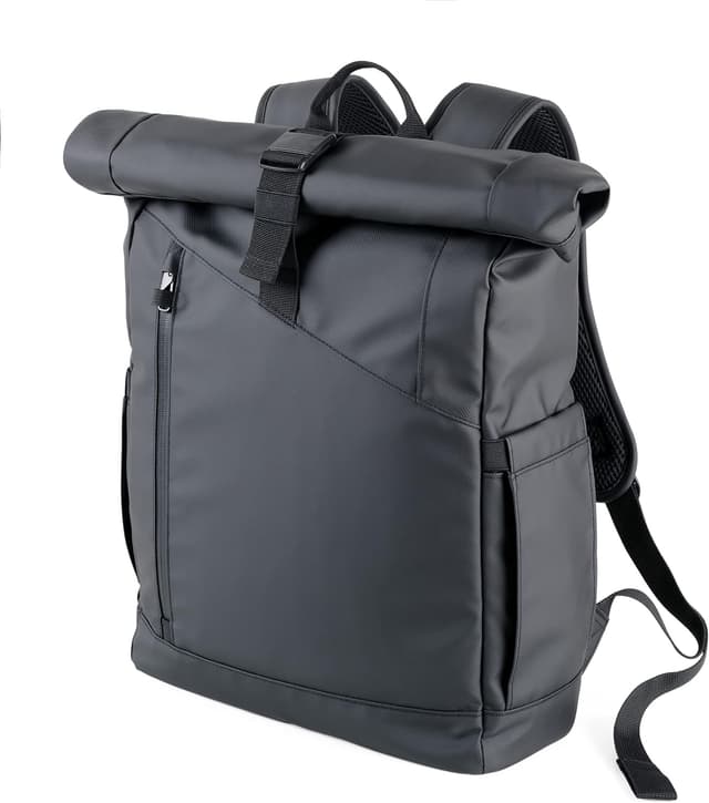 Imagen de TROIKA Black Roll Top Rucksack 15 en OfertitasTOP