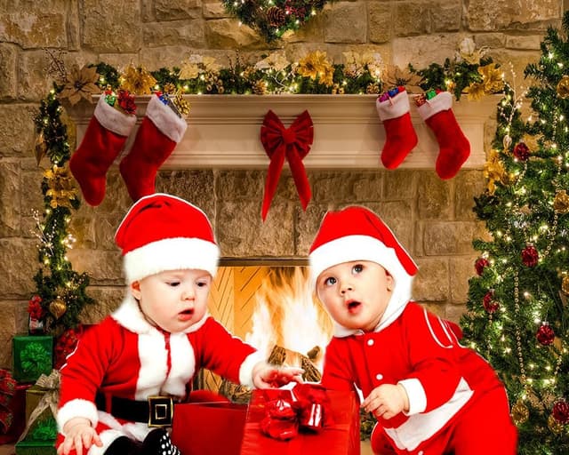 Thumbnail 1 de Haosphoto 5x3ft Merry Christmas backdrop ๐