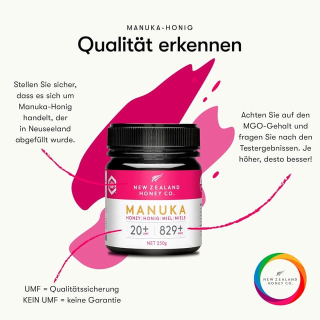 Thumbnail 3 de New Zealand Honey Co. Manuka Honig MGO 829+ UMF 20+ 250g 🍯