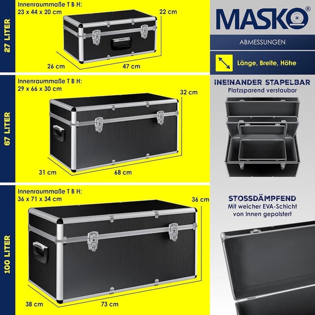 Thumbnail 6 de Masko 3er SET Alu Boxen 200 L