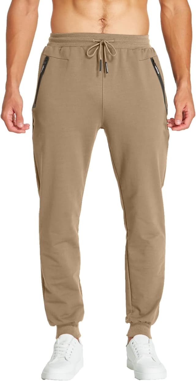 Detalle de Tansozer Mens Slim Fit Tracksuit Bottoms Joggers with Zip Pockets