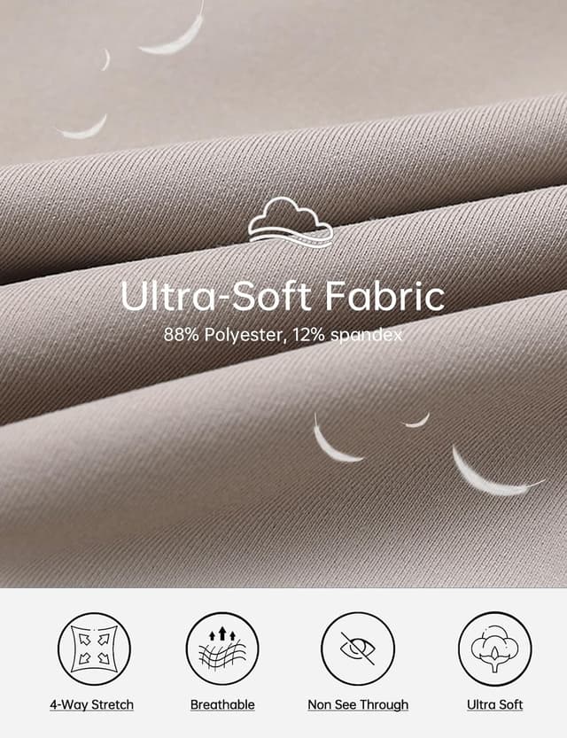 Detalle de baleaf Women’s Bermuda Long Shorts (14" Knee Length) with Pockets, High-Waisted Athletic Capris