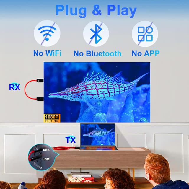 Thumbnail 2 de Wireless HDMI Transmitter and Receiver 50M