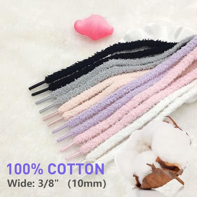 Thumbnail 2 de UamGlsob Flat Fuzzy Shoelaces 8mm for Trainers