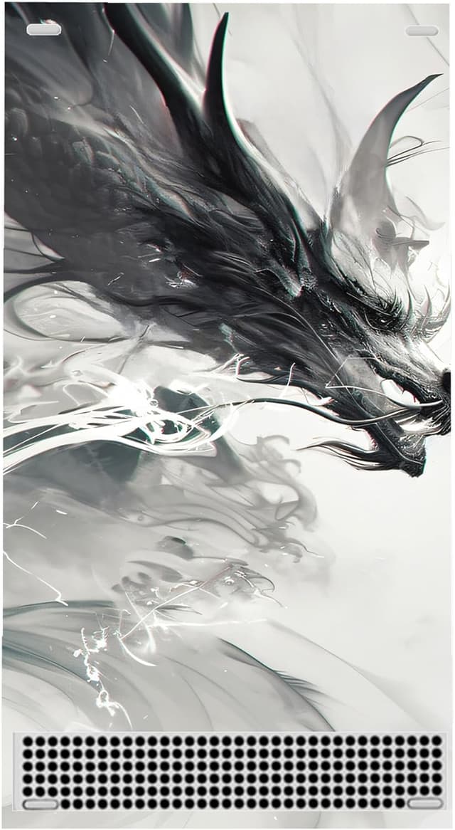 Detalle de playvital Custom Vinyl Skins for Xbox Series S (Ink Spirit Dragon) – console skin & controller wrap decals