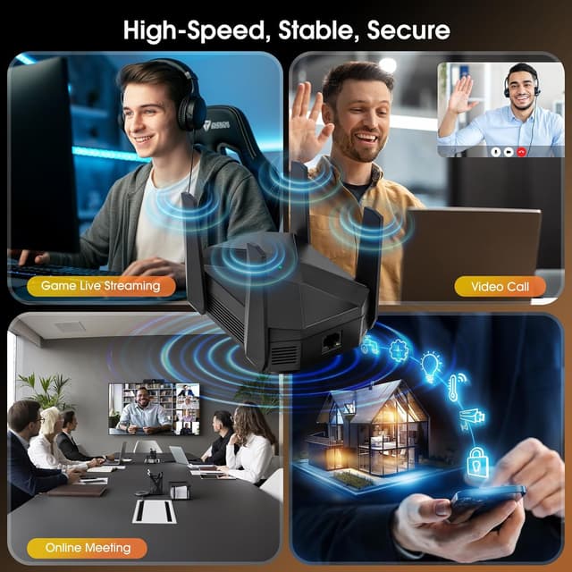 Thumbnail 5 de MEETOWN Répéteur WiFi Puissant WiDi 6